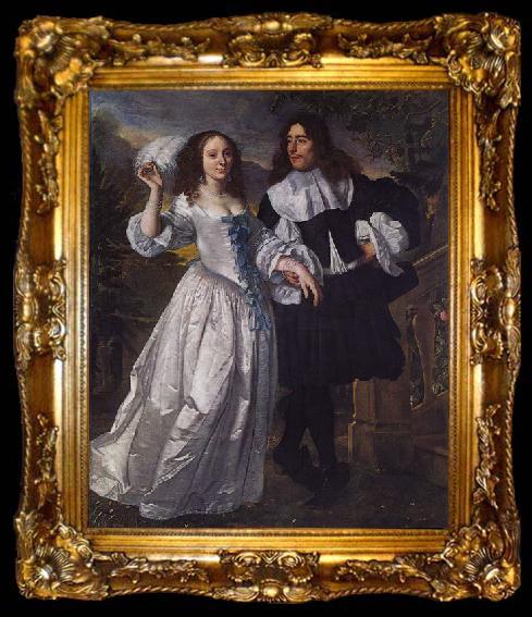 framed  Bartholomeus van der Helst Portrat eines Patrizierpaares, ta009-2